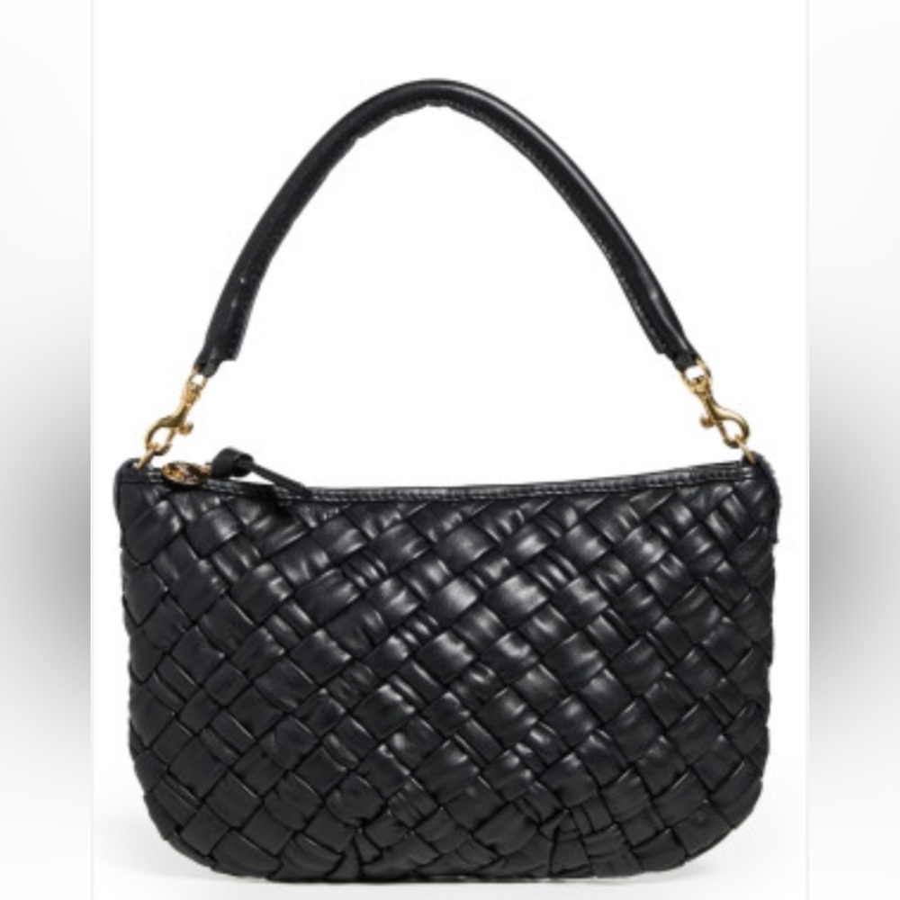 Clare V Black Puffy Woven Petite Moyen EUC